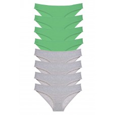 8 adet Süper Eko Set Likralı Kadın Slip Külot Yeşil Gri