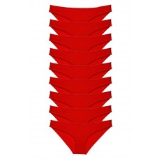 9 adet Süper Eko Set Likralı Kadın Slip Külot Kırmızı 