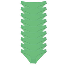 9 adet Süper Eko Set Likralı Kadın Slip Külot Yeşil 