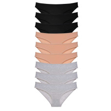 9 adet Süper Eko Set Likralı Kadın Slip Külot Siyah Ten Gri 