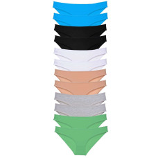 12 adet Eko Set Likralı Kadın Slip Külot Çok Renkli 5 