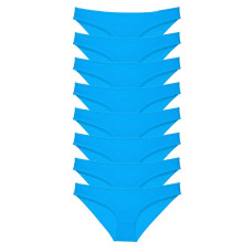 8 adet Süper Eko Set Likralı Kadın Slip Külot Mavi 