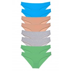 8 adet Süper Eko Set Likralı Kadın Slip Külot Ten Gri Yeşil Mavi 