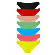 7 adet Süper Eko Set Likralı Kadın Slip Külot Çok Renkli 