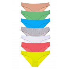 7 adet Süper Eko Set Likralı Kadın Slip Külot Çok Renkli 