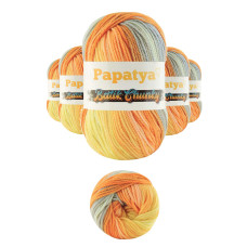 5 Adet Batik Chunky Örgü İpi Yünü Tüm Kıyafetlere Uygun - 108 