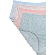 4'lü Yeni Seri Renkli Yüksek Bel Fitilli Ribana Bato Külot Turquaz Yeşil Şeftali Pudra 