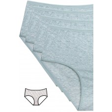 4'lü Yeni Seri Renkli Yüksek Bel Fitilli Ribana Bato Külot Yeşil