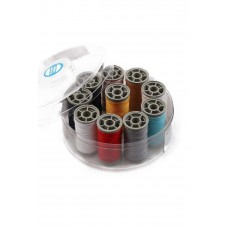 %100 Polyester Dikiş Ipliği Kaliteli 10 Adet Farklı Makara İplik Seti Zümrüt No:120 