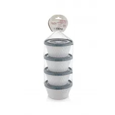 Fom Home Voce Plastik Petek 4'lü Saklama Kabı 