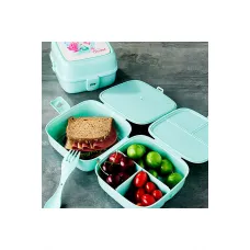 Porky 4 Bölmeli Çatallı Beslenme Kabı - G400 