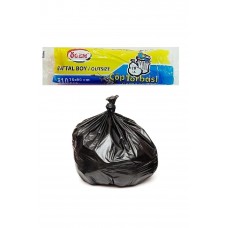 Battal Boy Çöp Torbası 75 x 90 cm 10 Lu Rulo x 1 Paket = 10 Adet (Siyah) 