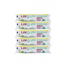 Orta Boy Çöp Torbası 55 x 60 cm 20 Li Rulo x 5 Paket = 100 Adet (Mavi) 