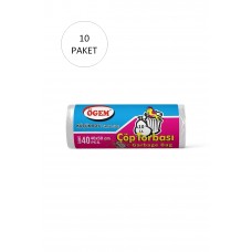 Küçük Boy Çöp Torbası 40 x 50 cm 40 Lı Rulo x 10 Paket = 400 Adet (Şeffaf) 