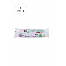 J-500 Jumbo Boy Çöp Torbası 80 x 110 cm 10 Lu Rulo x 5 Paket = 50 Adet (Siyah) 