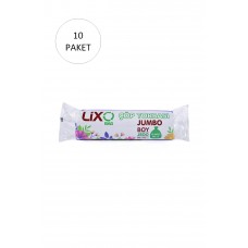 J-500 Jumbo Boy Çöp Torbası 80 x 110 cm 10 Lu Rulo x 10 Paket = 100 Adet (Siyah) 