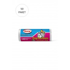 Küçük Boy Çöp Torbası 40 x 50 cm 40 Lı Rulo x 50 Paket = 2.000 Adet (Şeffaf) 