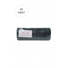 Hantal Boy Çöp Torbası 100 x 150 cm 10 Lu Rulo x 20 Paket = 200 Adet (Siyah) 