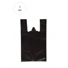 Siyah Atlet Poşet Küçük Boy 25x45 cm Takriben 110 Adet 1 Kg 