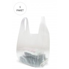 Şeffaf Atlet Poşet Büyük Boy 30x56 cm 1 Paket Takriben 150 Adet