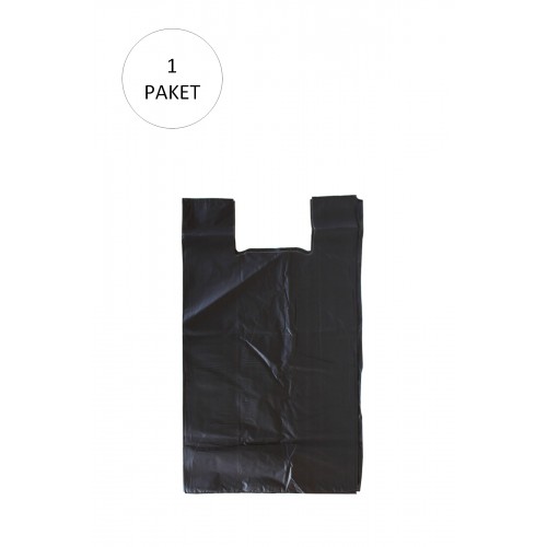 Siyah Hışır Atlet Poşet Mini Boy 22x31 cm 1 Paket Takriben 500 Adet