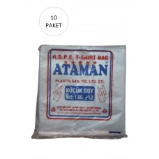 Kalın Şeffaf Atlet Poşet Küçük Boy 25x33 Cm 1 Kg (10 Paket-Takriben 1,700 Adet) 