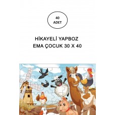 Hikayeli Yapboz Ema Çocuk 30 x 40 - 40 Adet 