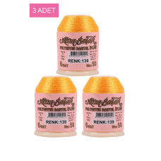 3 Adet Altınbaşak Oya ve Dantel İpi 20 gr - Royaleks - No: 139 