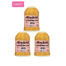 3 Adet Altınbaşak Oya ve Dantel İpi 20 gr - Royaleks - No: 672 