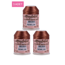 3 Adet Altınbaşak Oya ve Dantel İpi 20 gr - Royaleks - No: 239 