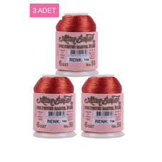 3 Adet Altınbaşak Oya ve Dantel İpi 20 gr - Royaleks - No: 748 