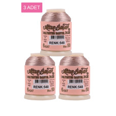 3 Adet Altınbaşak Oya ve Dantel İpi 20 gr - Royaleks - No: 548 