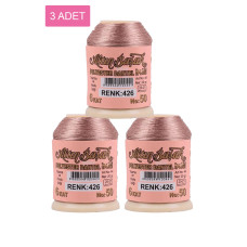 3 Adet Altınbaşak Oya ve Dantel İpi 20 gr - Royaleks - No: 426 