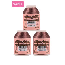 3 Adet Altınbaşak Oya ve Dantel İpi 20 gr - Royaleks - No: 144 