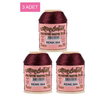 3 Adet Altınbaşak Oya ve Dantel İpi 20 gr - Royaleks - No: 604 