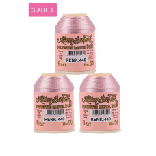 3 Adet Altınbaşak Oya ve Dantel İpi 20 gr - Royaleks - No: 440 