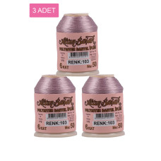 3 Adet Altınbaşak Oya ve Dantel İpi 20 gr - Royaleks - No: 103 