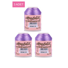 3 Adet Altınbaşak Oya ve Dantel İpi 20 gr - Royaleks - No: 035 