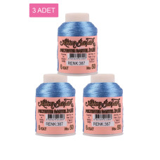 3 Adet Altınbaşak Oya ve Dantel İpi 20 gr - Royaleks - No: 387 