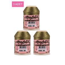 3 Adet Altınbaşak Oya ve Dantel İpi 20 gr - Royaleks - No: 383 