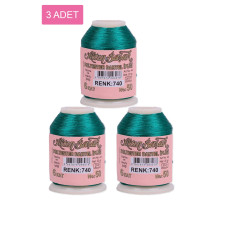 3 Adet Altınbaşak Oya ve Dantel İpi 20 gr - Royaleks - No: 740 