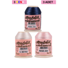 3 Adet Altınbaşak Oya ve Dantel İpi 20 gr - Royaleks - No: Ş.BEYAZ - 404 - 530 