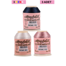 3 Adet Altınbaşak Oya ve Dantel İpi 20 gr - Royaleks - No: 903 - 102 - 136 