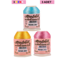 3 Adet Altınbaşak Oya ve Dantel İpi 20 gr - Royaleks - No: 600 - 312 - 363 