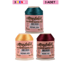 3 Adet Altınbaşak Oya ve Dantel İpi 20 gr - Royaleks - No: 450 - 122 - 294 