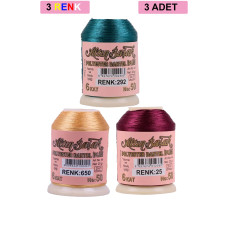 3 Adet Altınbaşak Oya ve Dantel İpi 20 gr - Royaleks - No: 650 - 025 - 292 