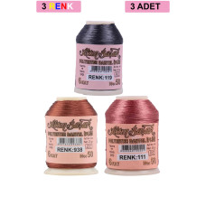 3 Adet Altınbaşak Oya ve Dantel İpi 20 gr - Royaleks - No: 938 - 111 - 119 