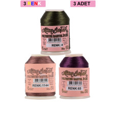 3 Adet Altınbaşak Oya ve Dantel İpi 20 gr - Royaleks - No: 1144 - 065 - 004 