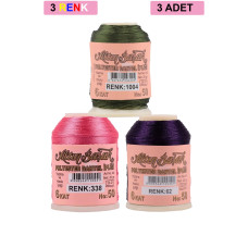 3 Adet Altınbaşak Oya ve Dantel İpi 20 gr - Royaleks - No: 338 - 062 - 1004 