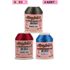 3 Adet Altınbaşak Oya ve Dantel İpi 20 gr - Royaleks - No: 328 - 811 - 581 